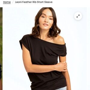 Threads 4 Thought Black Off-Shoulder Tee